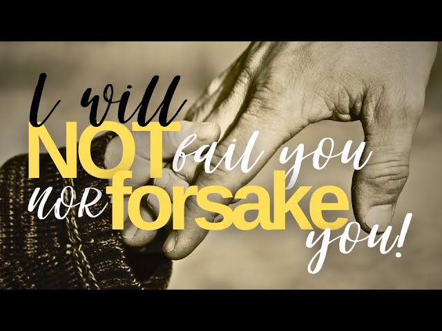 I Will Not Fail You, Nor Forsake You